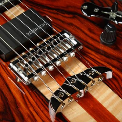 Alembic Spectrum - Cocobolo Top with Mahogany Body - Blue and Red Side LEDs - Guitar with Hard Shell Case image 17