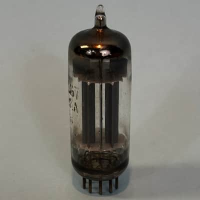 1950s General Electric 6CG7 6FQ7 Vintage Gray Plate Halo Getter Tube! T436 image 2