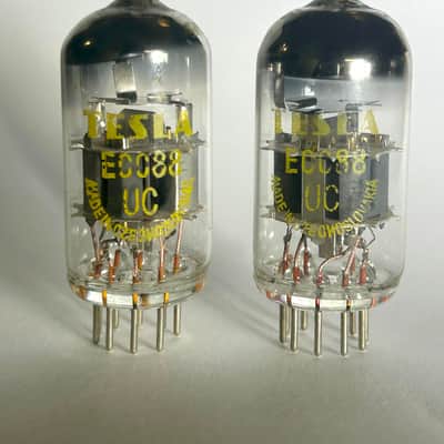 2 x NOS Tesla ECC88 "GOLD GRID / GOLD FRAME" tubes, 03.1963/03.1963 Telefunken CCa sound at a fraction of the price. Paired, measured image 6