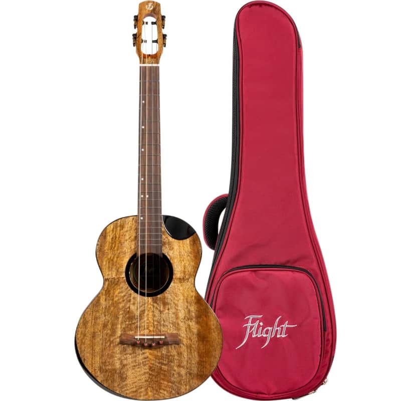 Flight FIREBALL BARITONE EQ-A Royal Series Solid Mango Top Mahogany Neck 4-String Ukulele w/Padded Gig Bag, Pickup & Humidifier image 1