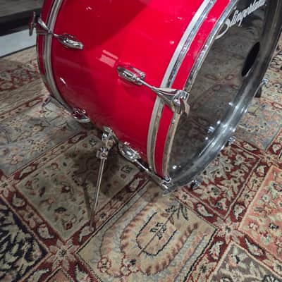 1980s Slingerland Spirit 4000 8 Piece Drum Shell Pack - Red Gloss 8/10/12/13/14/15/16/22 (C021-4) image 8
