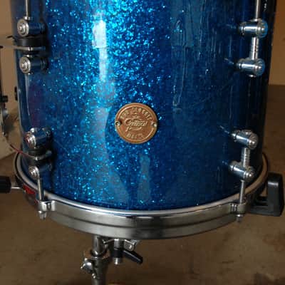 Gretsch New Classic Maple Drum Set 2011 Ocean Blue Sparkle 8, 10, 12, 14, 16, 18, 22 image 9