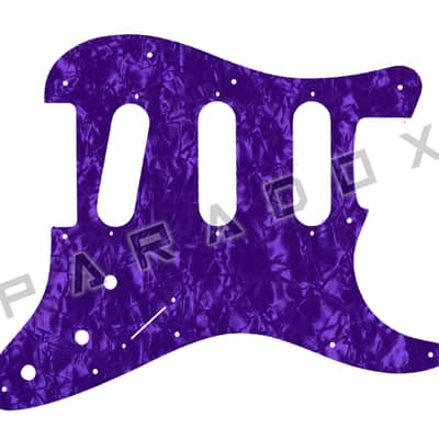 Custom Pickguard For 2000 - Present Made in America Fender Stratocaster Oversized Template with Burns Tri-Sonic Pickups - Light Purple Pearl/Black/White/Black .090" image 1