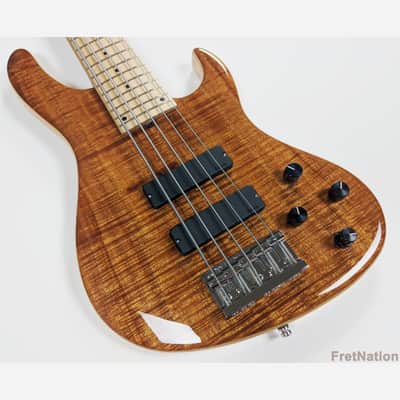 Sadowsky Masterbuilt CS Modern Natural High-Polish 5-String Electric Bass 5A Flamed Koa Top 7.8 lbs! image 6