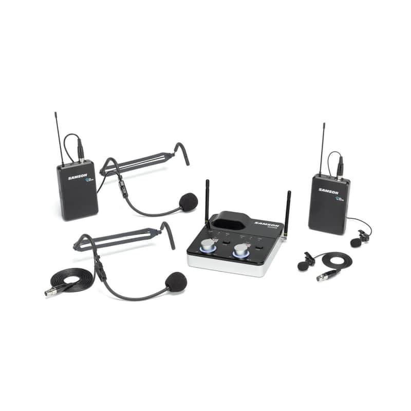 Samson Concert 288m Presentation Dual-Channel UHF Wireless System with Tabletop Receiver (Band D) image 1