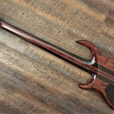 Tobias Signature 5 String Bass. 1990 Catalog Bass. Unique 1 of a Kind. Bubinga-Wenge image 4