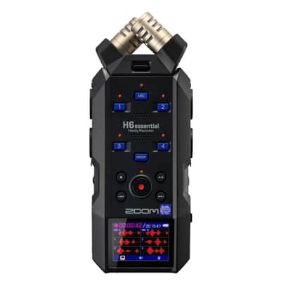 Zoom H6essential with 32-Bit Float, Accessibility, 6-Track Portable Recorder, Stereo Microphones, and 4 XLR and TRS Combo Inputs image 1
