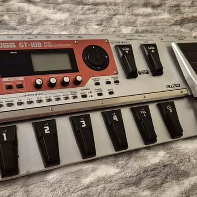 Boss GT-10B Bass Effects Processor with Power Supply - 2008 - 2015 - Silver - Roland Multi Effects / FX Pedal image 2
