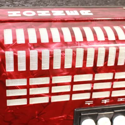 Hohner Student 120 Accordion in Red Pearloid w/ Case image 6