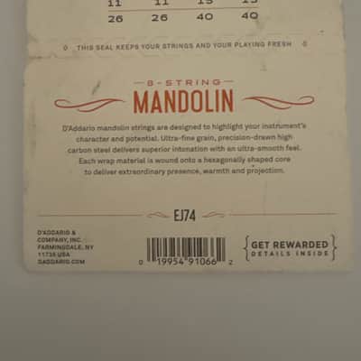D'Addario EJ74 Phosphor Bronze Medium Mandolin Strings, 11-40 2014 - 2020 - Bronze image 2