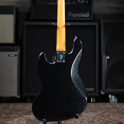 Fender Limited Edition Gold Foil Series Jazz Bass - Black Sparkle with Gig Bag image 7