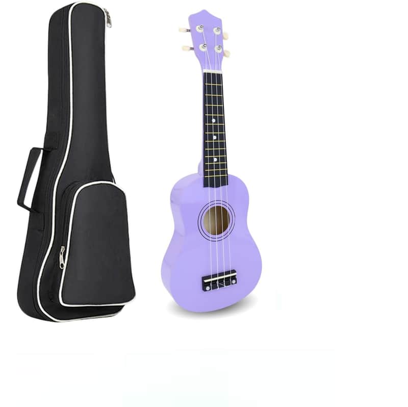 21 Inch Ukulele for Beginners Basswood Soprano Ukelele Kit for Kids Adult Student Starter Mini Guitar Ukalelee Pack Bundle with Book Gig Bag Tuner Strap Picks Nylon Strings (Purple) image 1