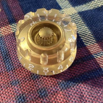 One Gold Genuine Gibson Knurled Les Paul Guitar Speed Knob (short) image 1