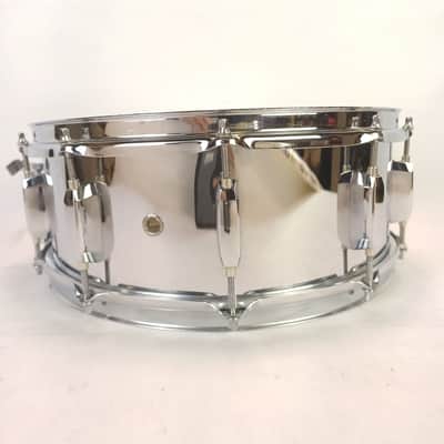 Pearl 5.5x14"Steel Shell Snare Drum 8-Lug Vintage 90s +Muffler Throw-Off/Butt SS image 5