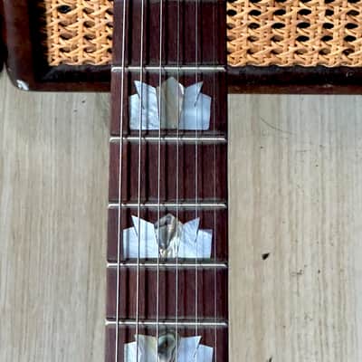 Antoniotsai SG type guitar 2000's - a very well made very ornate SG w/crazy Quilted Maple & Abalone w/a set of 70's DiMarzio PAF's. image 10