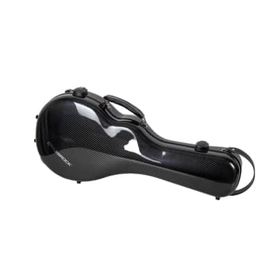 Crossrock Air Carbon Mandolin Case for F-Style (Fits Gibson F5) | Gloss 3K Carbon Weave Finish in Carbon Black, TSA Lock, Backpack Straps, Dust Cover – Elite Flight Case image 3