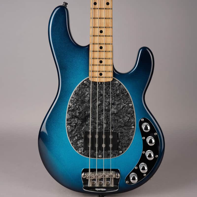 Ernie Ball Music Man USA StingRay 4 H Bass w/ Piezo - 2002 - Blue Dawn Sparkle image 1