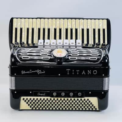 VTG Titano Palmer Converter Grand Piano Accordion Black LMH 41 Keys 120 Bass image 3