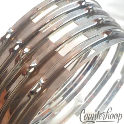 *Pearl 5x 14" Snare Drum Resonant Rims/Hoops Triple Flange 8Lug-Hole Vintage Lot image 3