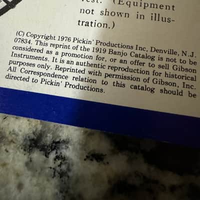 Gibson 1919 Banjo Catalog Reprint 1976 Mastertone Master Tone GB TB-1 Cello CB MB-3 4 image 9