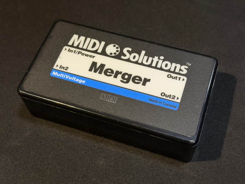 MIDI Solutions Merger 2-In/1-Out MIDI Merger 2010s - Black image 1