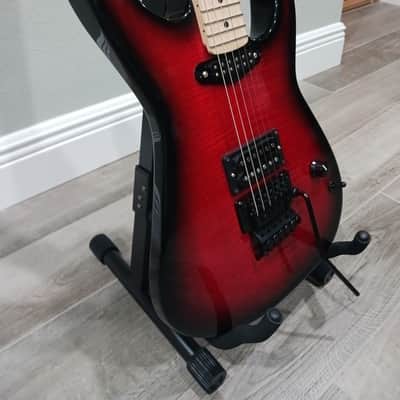 Warmoth Custom Built Chambered Red Flame Maple with Black Burst Electric Guitar Listed at HALF PRICE ! image 4