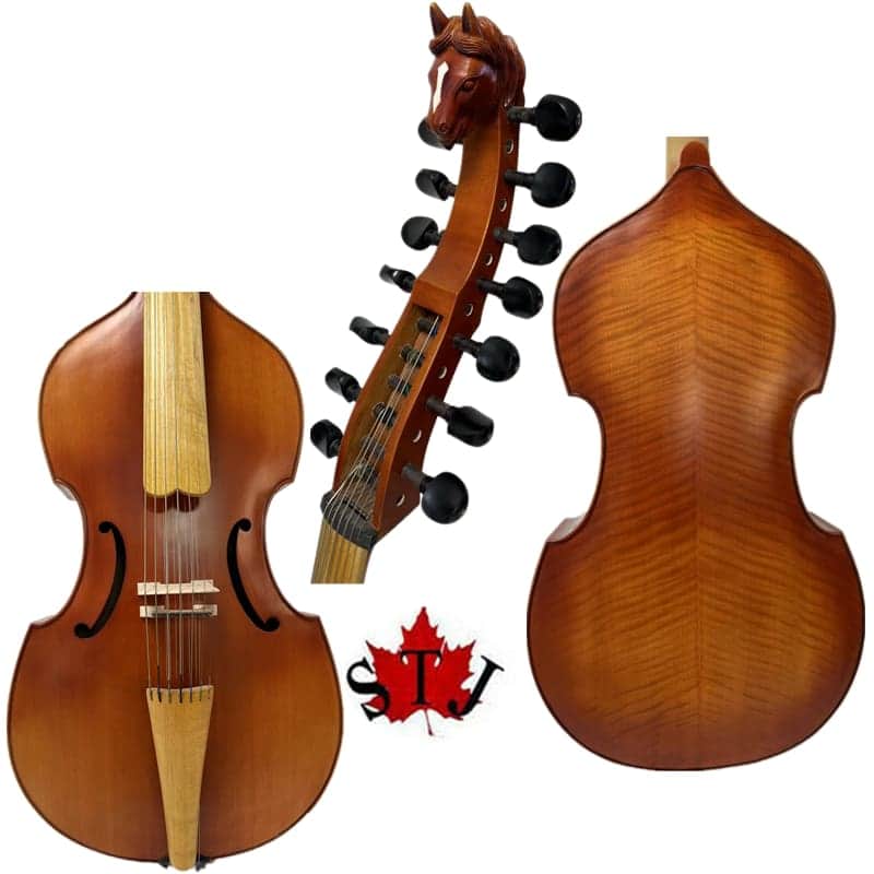 Rare hand made solid wood 7×7 )14 strings concert 4/4 cello (viola da gamba 30") image 1