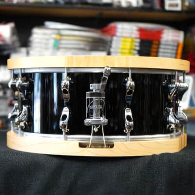 Yamaha/Japan Autog. Anton Fig Signature 6x14" Maple Snare SER.#0028- Piano Black Lqr. NOS image 5