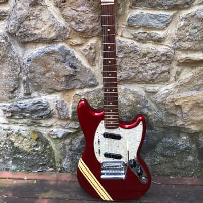 1973 Fender Mustang Competition Candy Apple Red image 2
