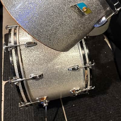 Ludwig Concert Tom Set early 70's - Silver Sparkle Clear Maple interiors image 3