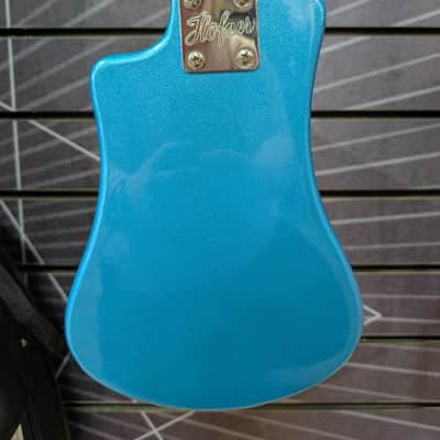 Hofner Shorty Blue Travel Electric Guitar - B Stock image 2