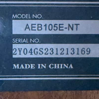 Ibanez AEB105E-NT Standard 2018 - Present - Natural High Gloss image 4