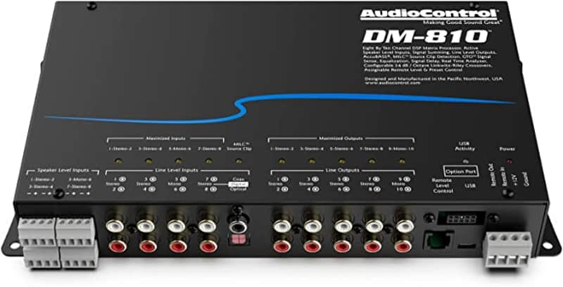 Audio Control DM-810 Premium 8 Input 10 Output DSP Matrix Processor, ACR-3 Dash Remote image 1