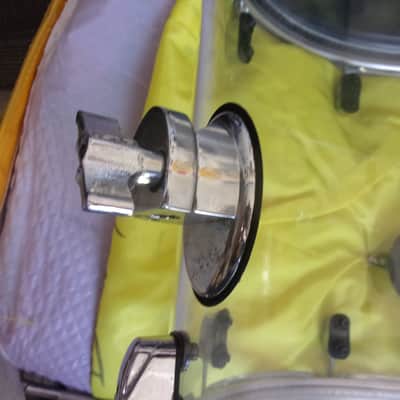 Crush Clear Acrylic Seamless 16" dia x 14" Floor Tom Drum with 3 x Legs Lot image 3