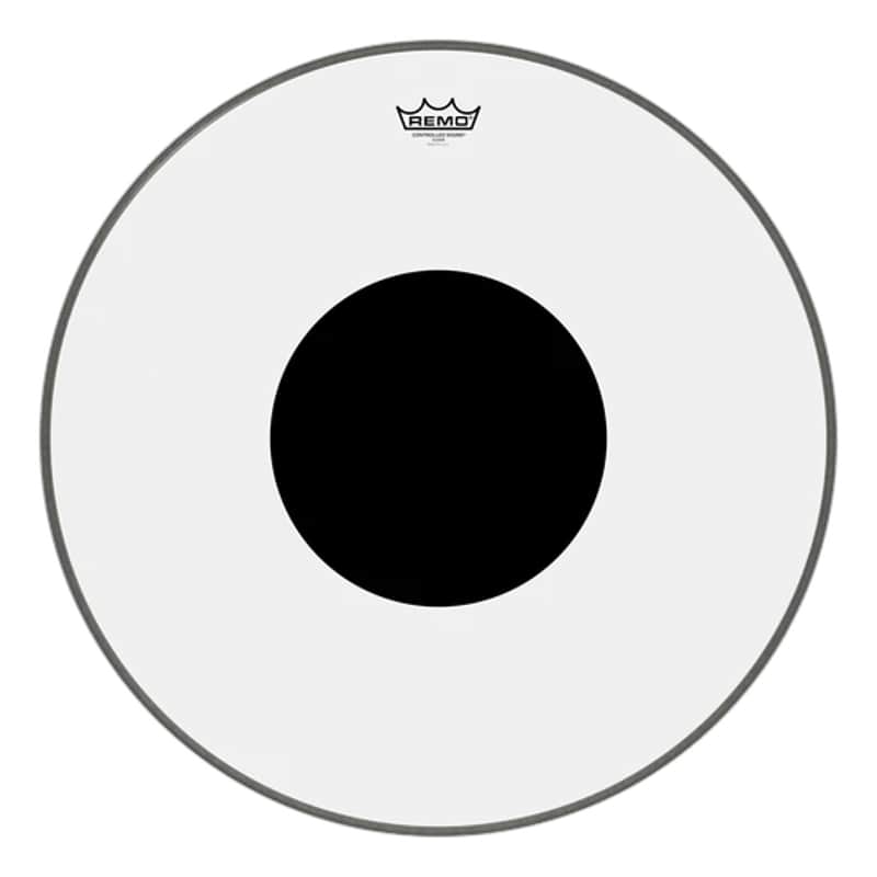 Remo Controlled Sound Clear with Black Dot Bass Drum Head 24" image 1