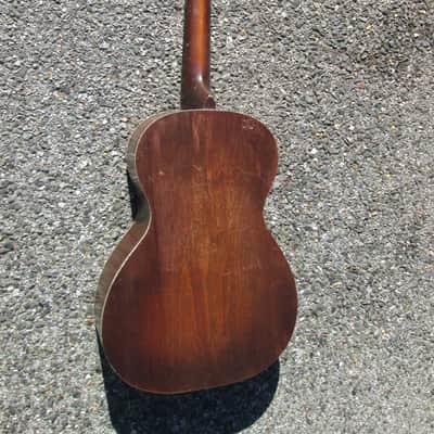 Vintage '30s Unlabeled Harmony Parlor USA Guitar ! DECENT NECK. NICE POTENTIAL! image 3
