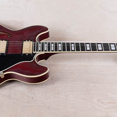 Yamaha SA-2100 Semi-Hollow Body MIJ 1984 Burgundy Vintage Made in Japan w/ Bag image 2