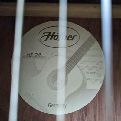 Classical Spanish Acoustic Hofner (Höfner) Guitar HZ-26 image 11