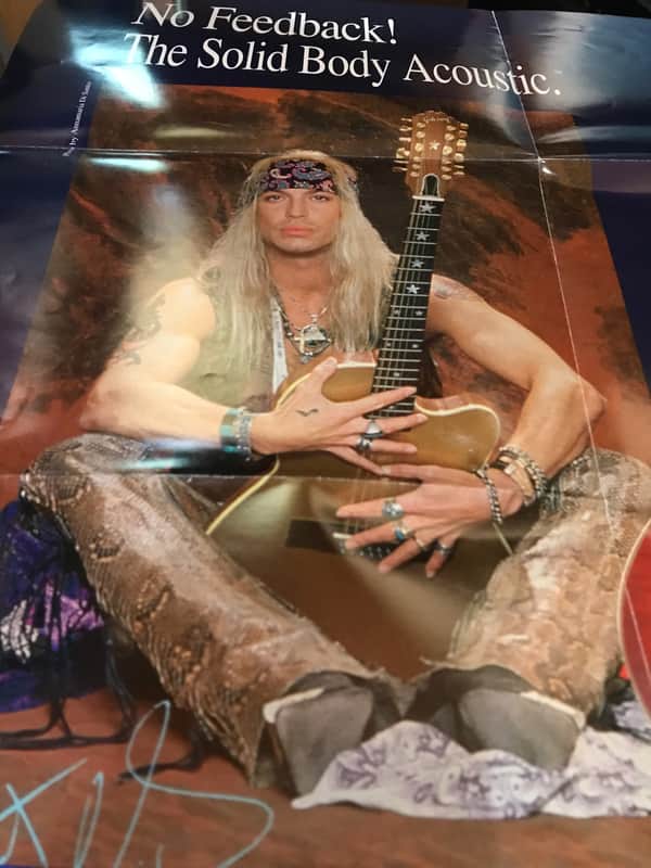 Gibson guitar- Chet Atkins collection brochure/ Brett Michaels poster 1993 image 1