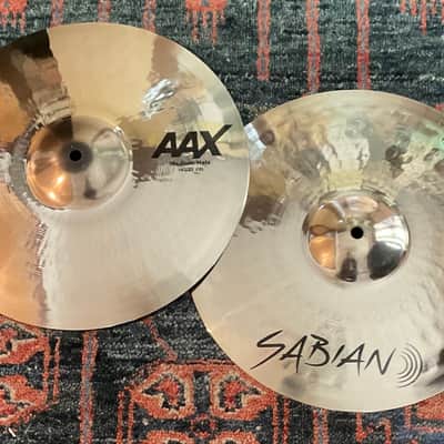 Sabian AAX 14” Medium Hi Hat Cymbals-Brilliant image 1