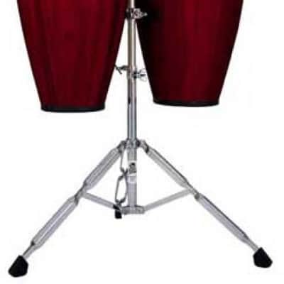 LP Latin Percussion Aspire 11" & 12" Wood Congas Dark Wood w/Stand image 3