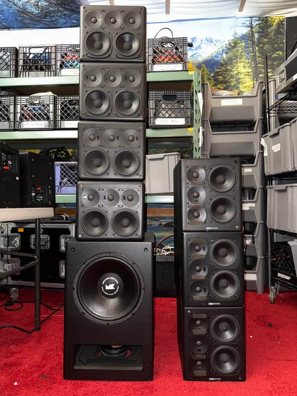 Miller & Kreisel (Set 2) MPS-5310 Sub, 3x MPS-2510, 4x S-100B (One S-100B Needs Foam Repair) 1900's-2000's image 1