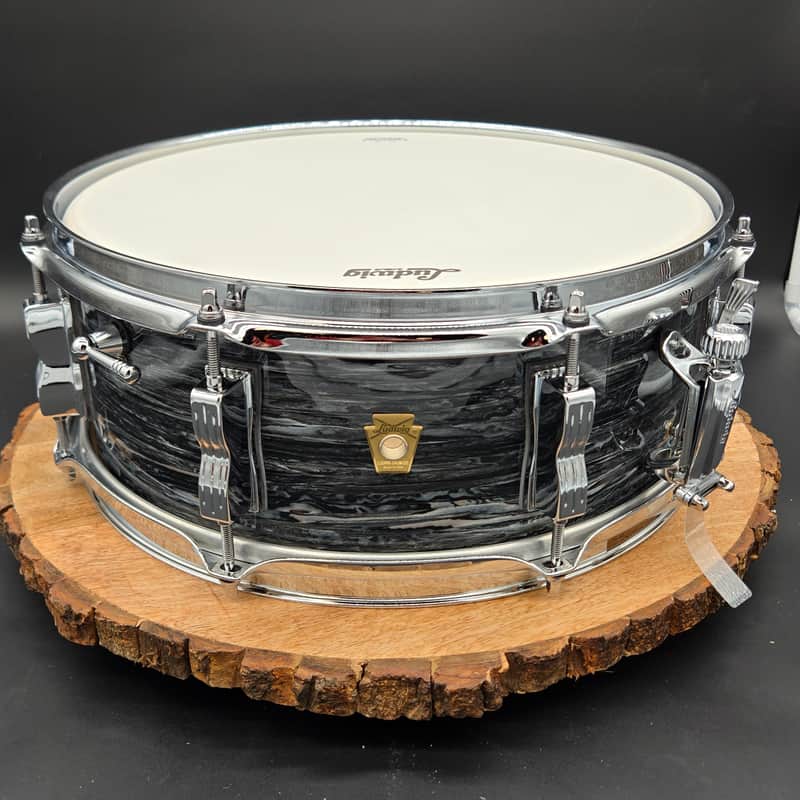 Ludwig LS908 Legacy Mahogany Jazz Festival Reissue 5.5x14" 8-Lug Snare Drum 2019 - Present - Vintage Blue Oyster image 1