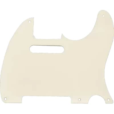 Pickguard - for Tele, 5 Hole, Single Ply, Aged White