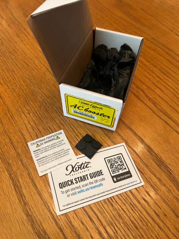 Xotic AC Booster V2 Box and Papework Only- White / Yellow image 1
