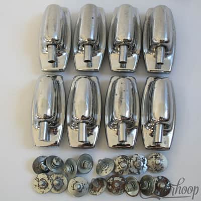 *Ludwig 8x Tom Drum Lugs Set Chrome 1 11/16" Standard Model Vintage 70s Rockers image 1