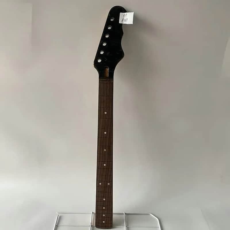 Black Headstock Maple Wood Guitar Neck with Rosewood Fingerboard image 1