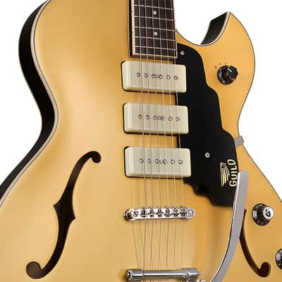 Guild Starfire I Jet 90 Satin Gold - Semi Hollow Body Electric Guitar image 4
