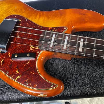 NEW! Fender Artisan Maple Monster Burl Jazz Bass Relic AAA Rosewood - Roasted AA Flamed Maple Neck - Honey Burst Finish - 9.3lbs - Authorized Dealer - G06940 image 2