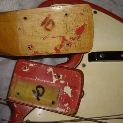 Fender Jazz Bass 1966 - Fiesta Red Matching Headstock image 15